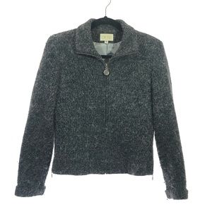 CACHE zip Lined Gray Jacket Blazer Size 6 Gray